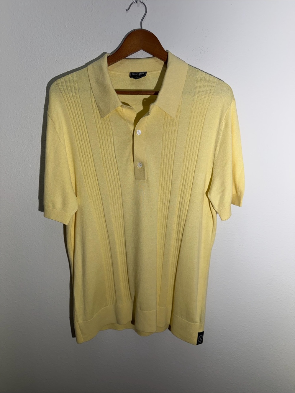 Todd Snyder Silk-Cotton Ribbed Sweater Polo Men’s Size L